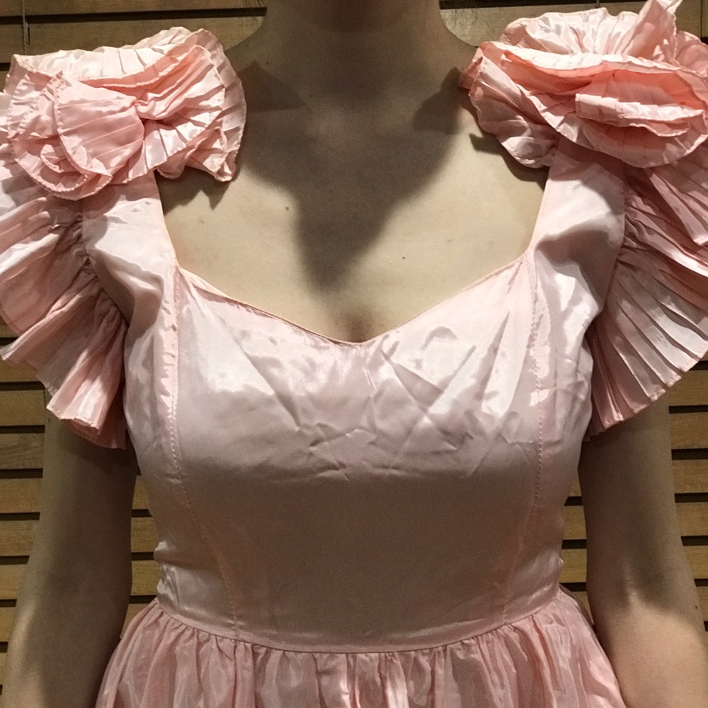 Vintage pink prom dress
